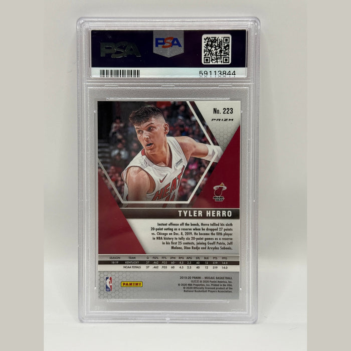 2019 Panini Mosaic Tyler Herro Fast Break Silver Rookie Card #223 PSA 10 GEM MINT