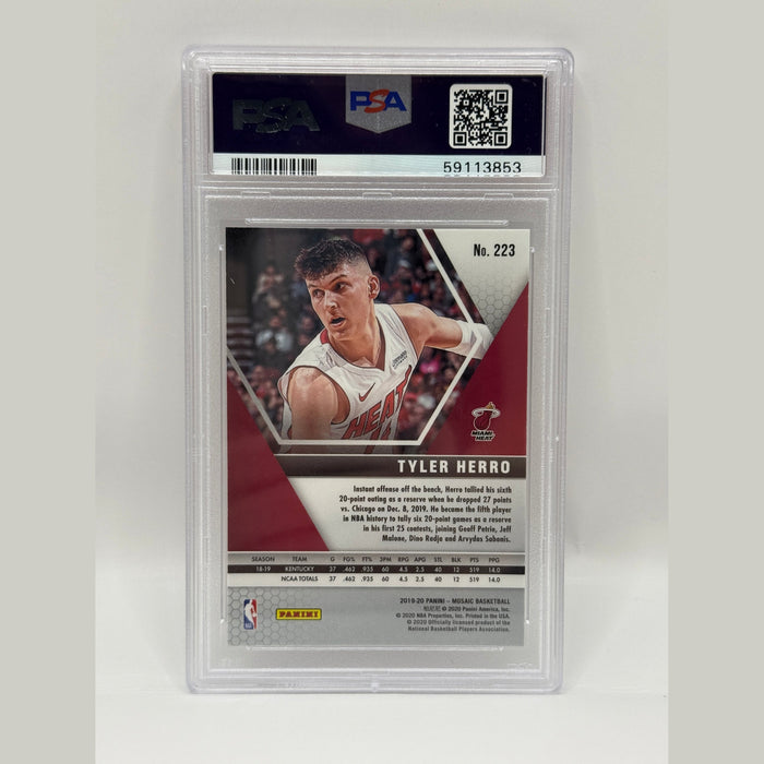 2019 Panini Mosaic Tyler Herro Rookie Card #223 PSA 10 GEM MINT