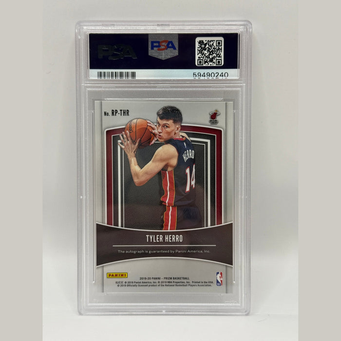 2019 Panini Prizm Tyler Herro Rookie Penmanship #RPTHR PSA 9 MINT & AUTO 10