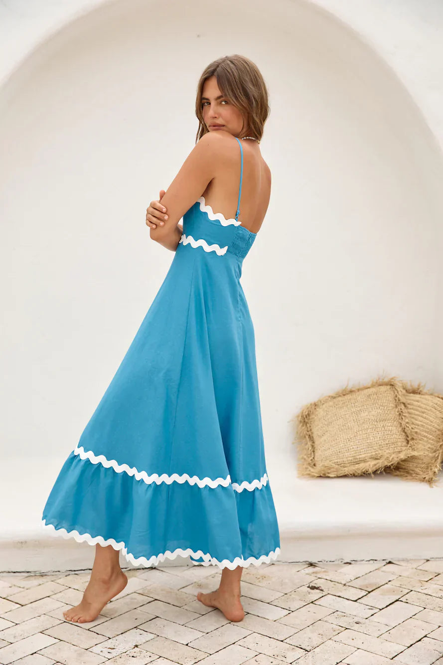 Sweet Devotion Maxi Dress Blue