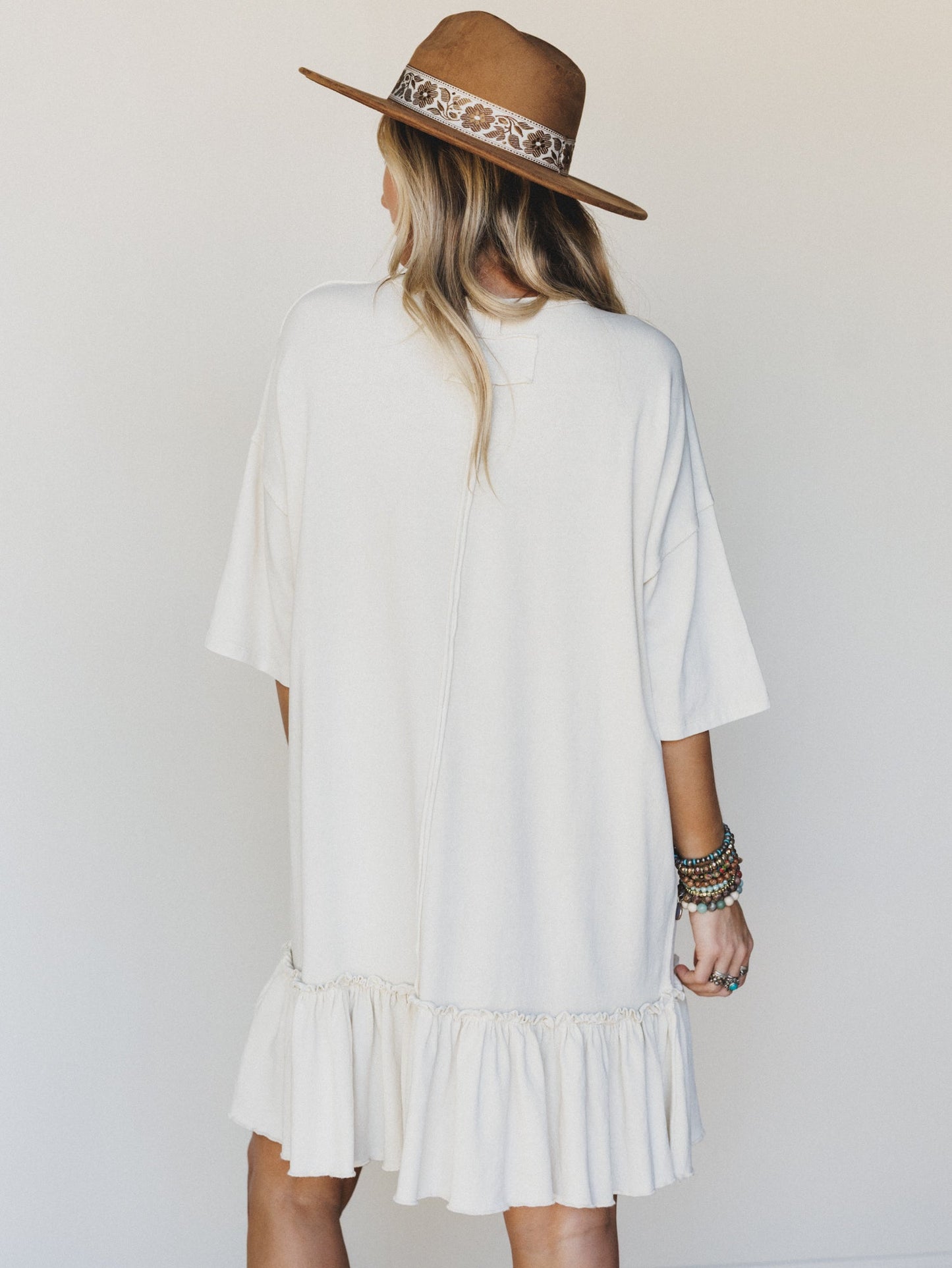 Vintage Flower Dress - Natural