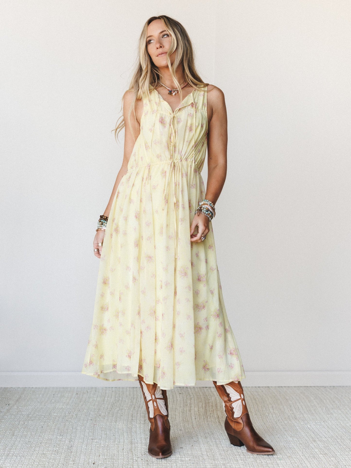 Spring Light Dress
- Lemon Multi