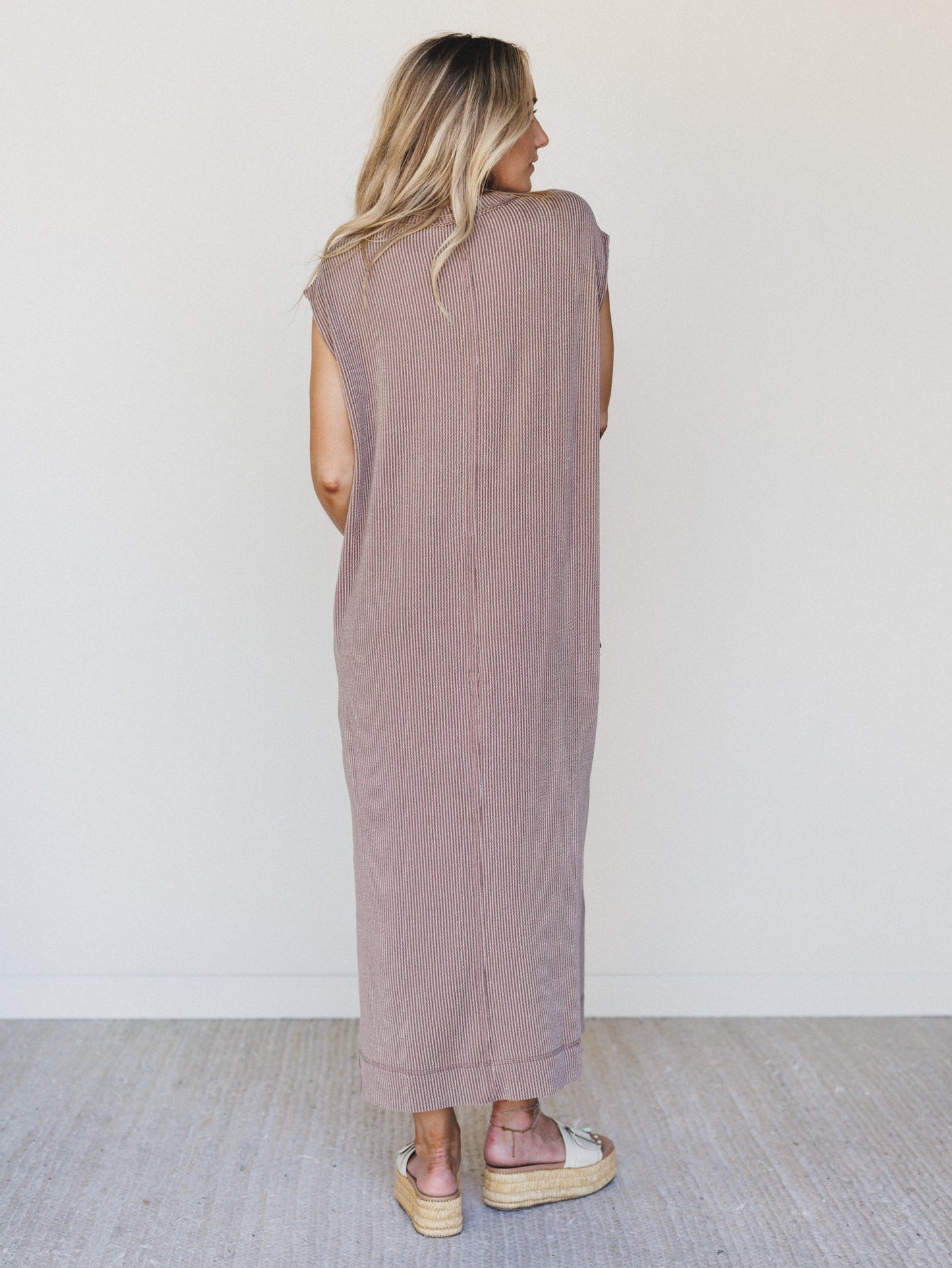 The Nest Madeline Textured Maxi Dress - Acorn