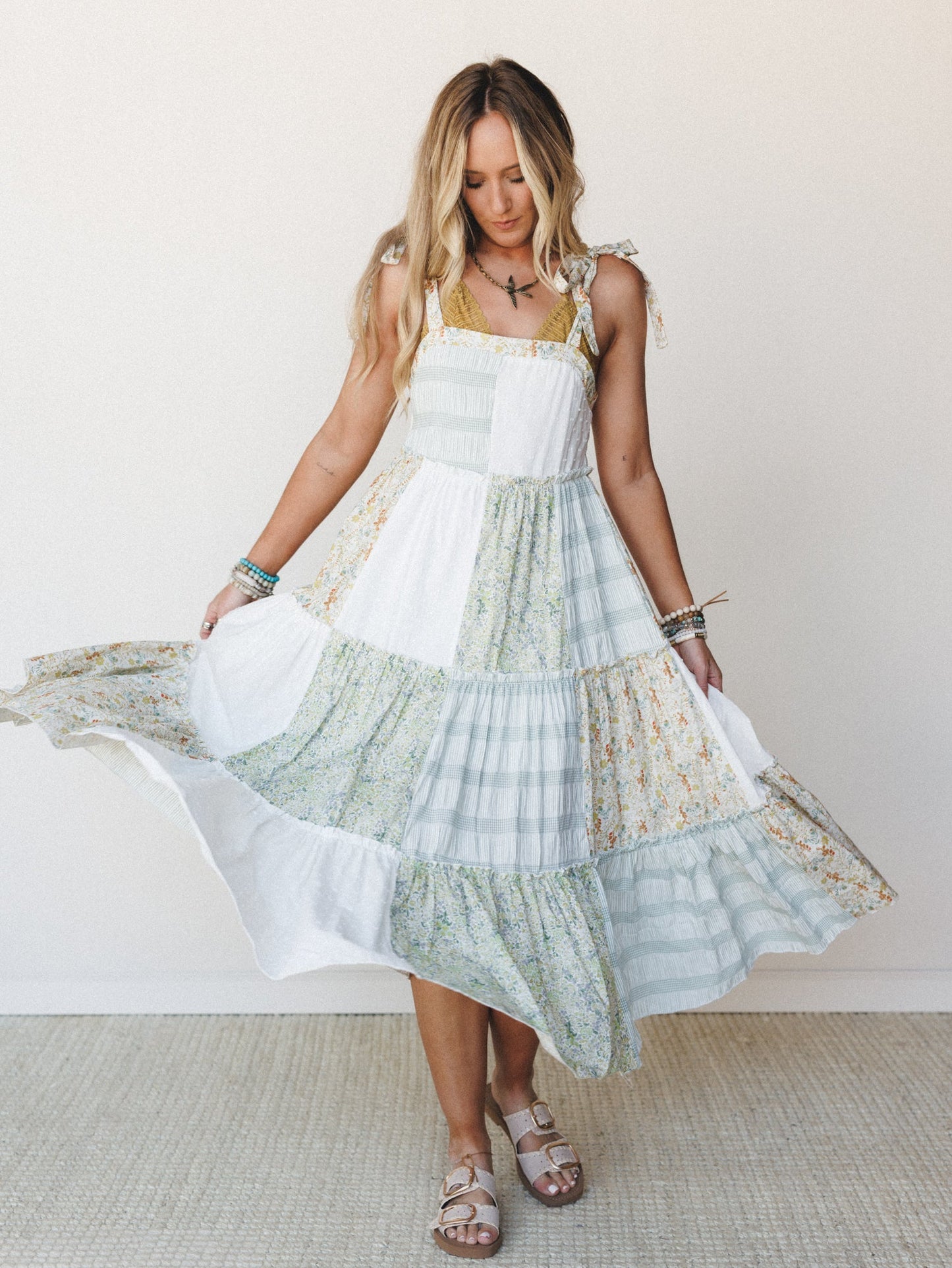Patchwork Fantasy Dress - Ivory Multi