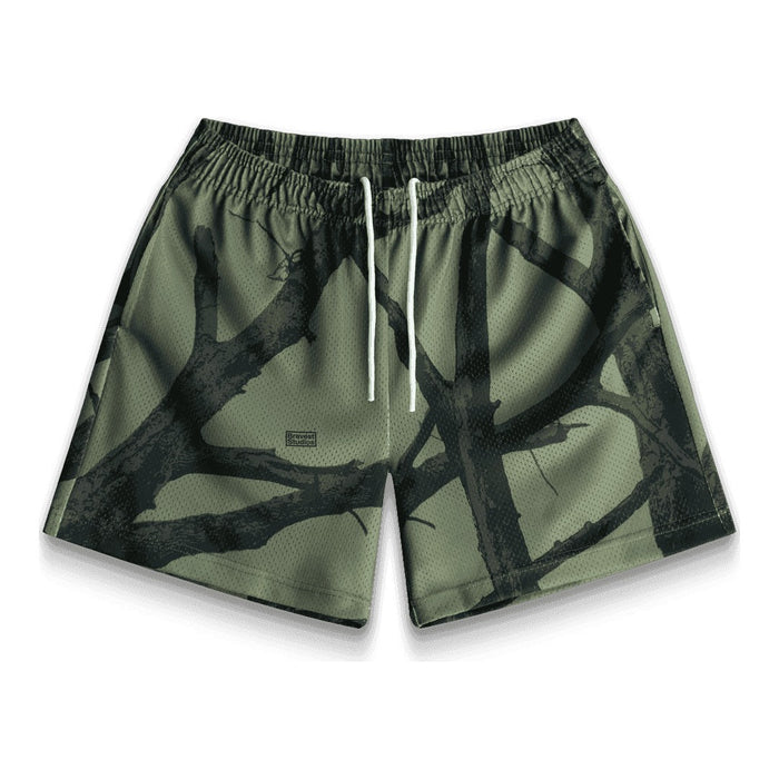 Bravest Studios Tree Camo Shorts Green - Supra Sneakers