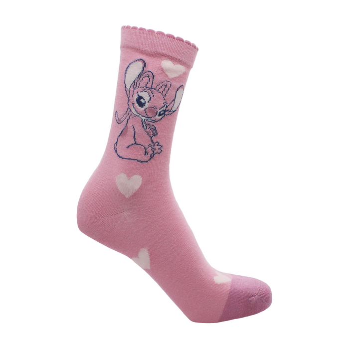 Calcetines Largos Mujer Algodón Pack 2 Stitch C1