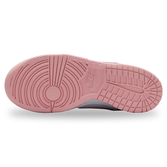 Pink sole of a shoe on a white background