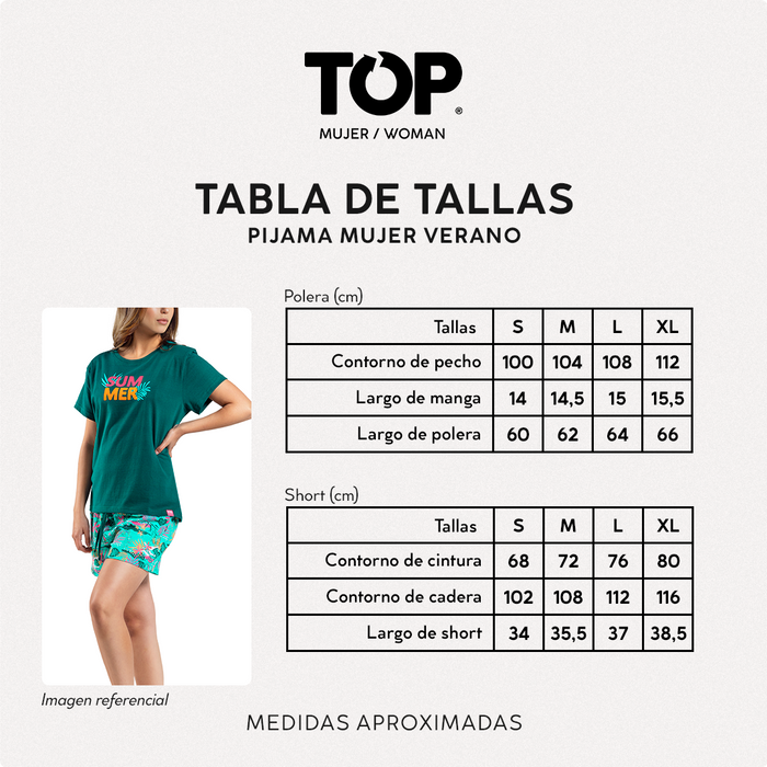 Pijama Verano Mujer Algodón C3