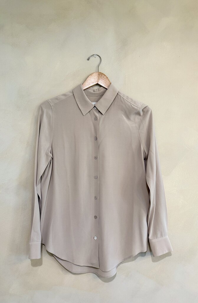 R Label, Silk Button Down, XS