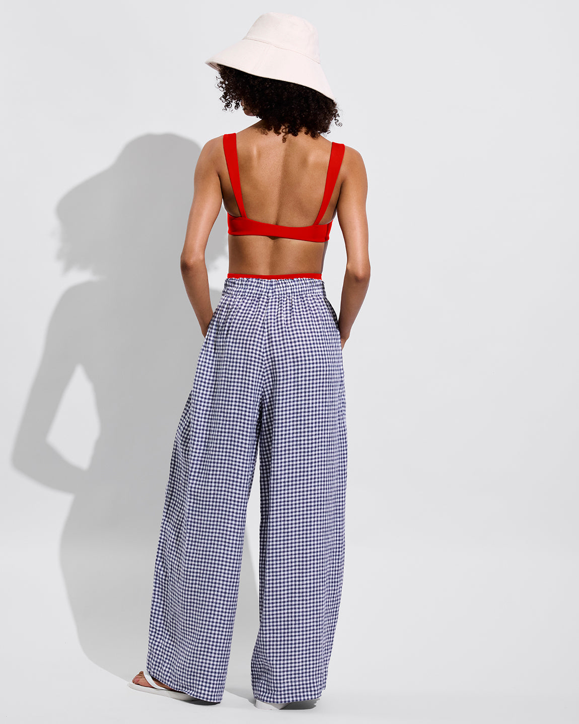Coastal Pant - Gingham: Varsity / Coconut