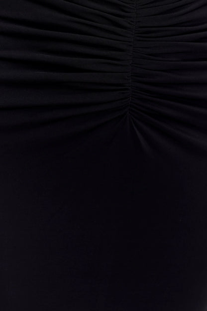 Rafaella Slinky And Mesh Maxi Dress - Black