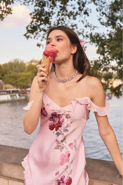 Parisa Silk Floral Maxi Dress