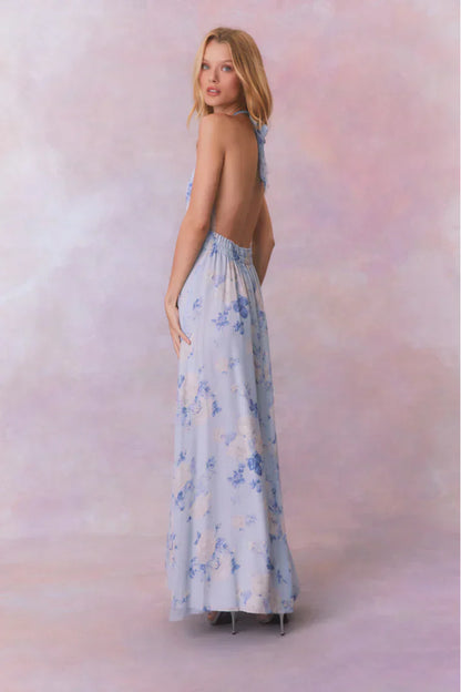 Love Fragrance Halter Maxi Dress