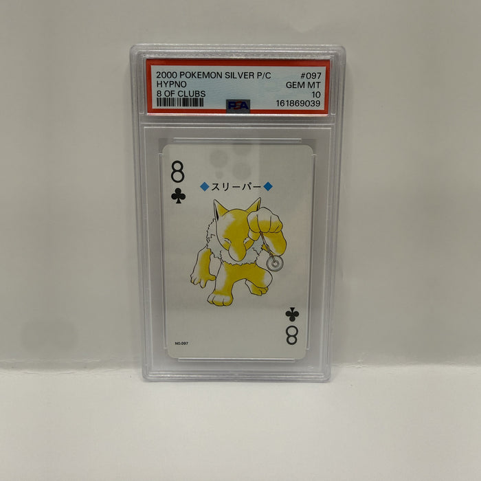 2000 Pokémon Silver Playing Cards Hypno 8 of Clubs #097 PSA 10 GEM MINT — original photo 1