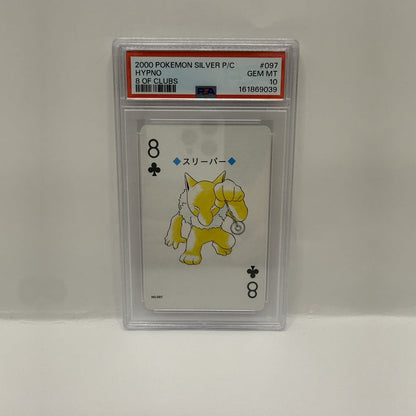 2000 Pokémon Silver Playing Cards Hypno 8 of Clubs #097 PSA 10 GEM MINT — original photo 1