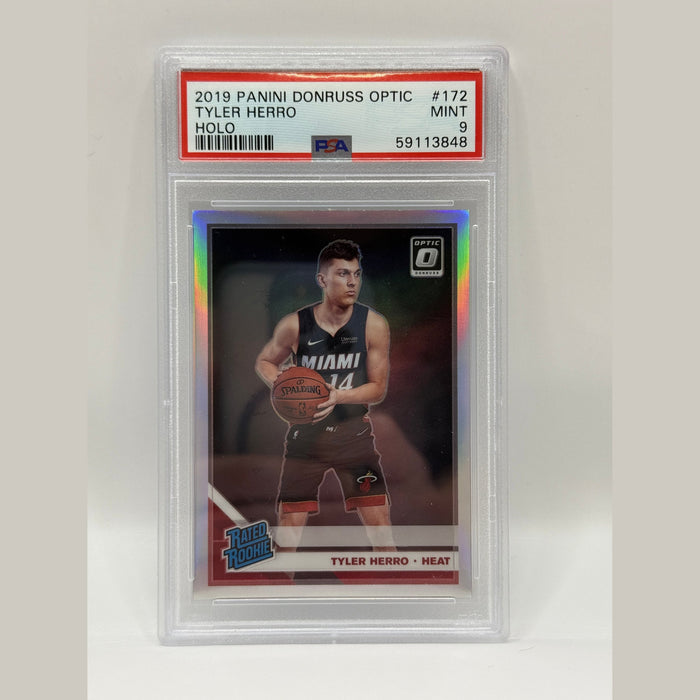 2019 Panini Donruss Optic Tyler Herro Holo Rookie Card #172 PSA 9 MINT