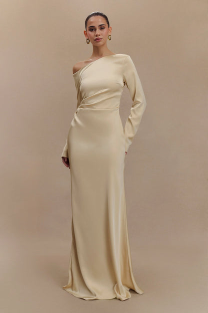 Avery Long Sleeve Maxi Dress - Gold