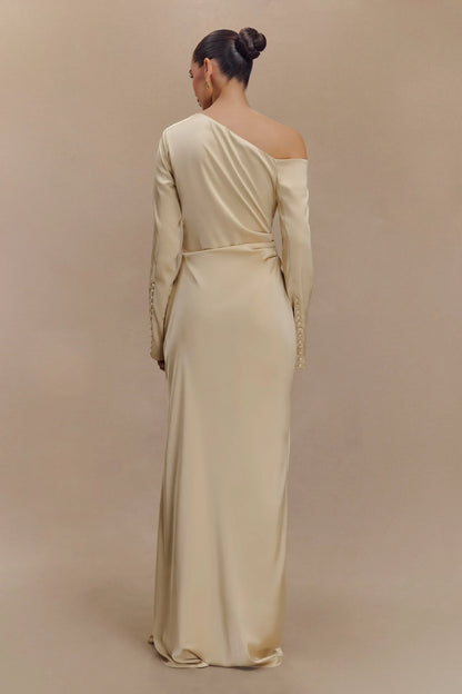 Avery Long Sleeve Maxi Dress - Gold