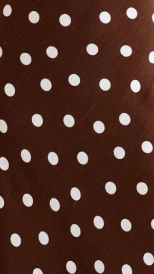 Solare Maxi Dress - Brown/White Polka