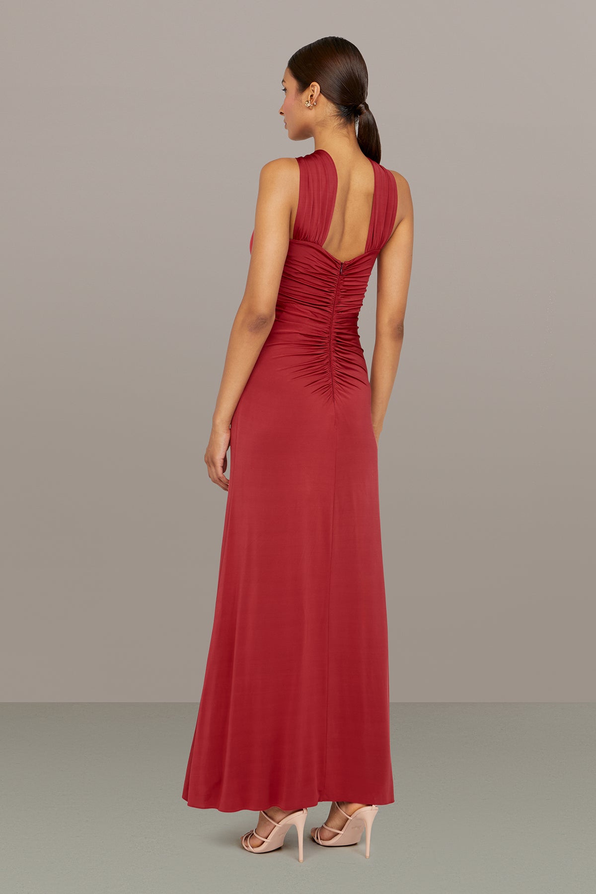 Mena Halter Jersey Dress