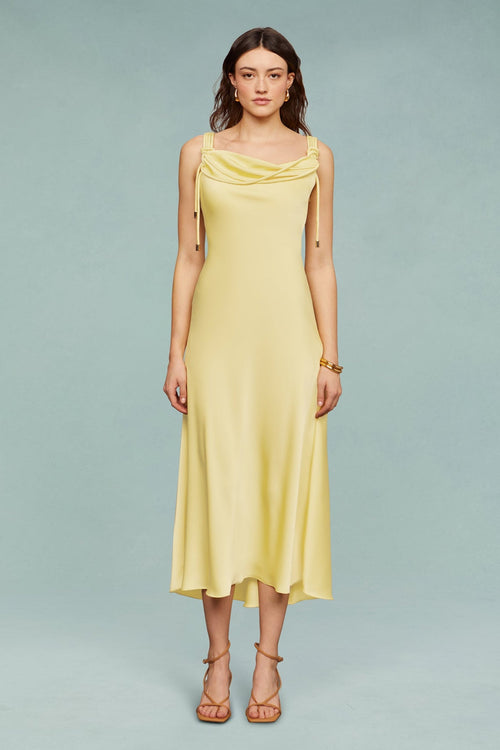 Liza Pleated Midi Dress