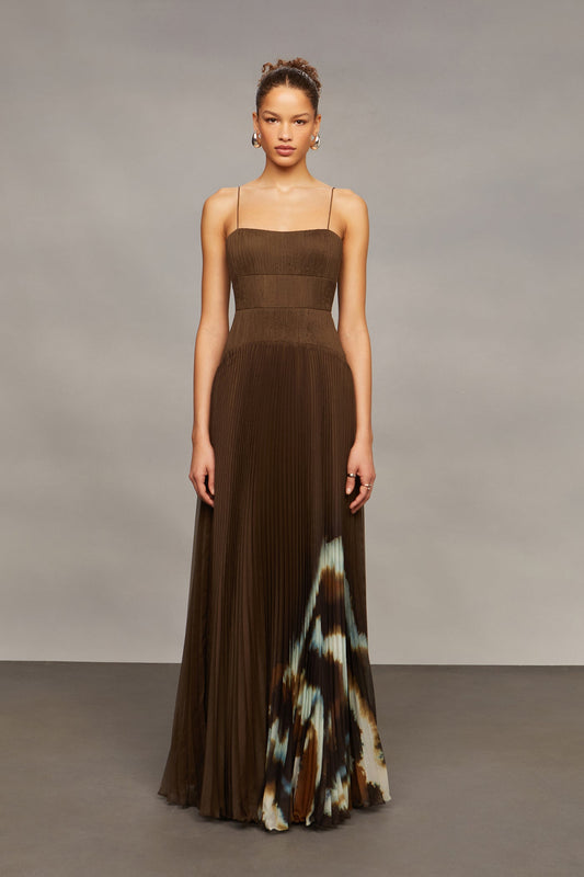 Sue Pleated Gown