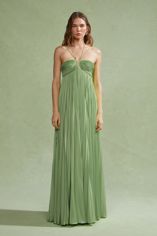 River Pleated Gown