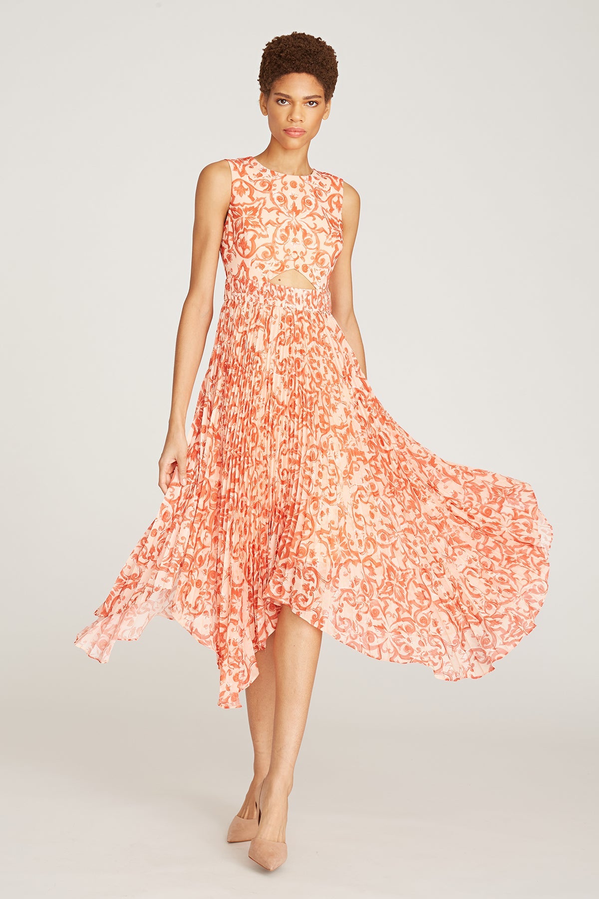 Zene Pleated Dress