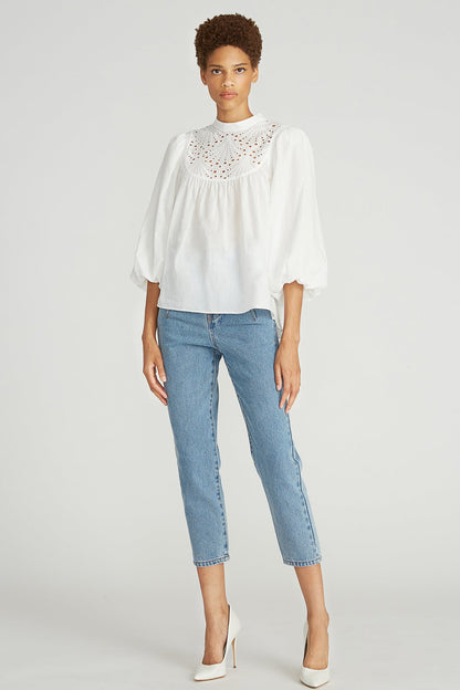 Miya Lace Combo Blouse