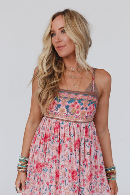 Lahaina Printed Dress - Pink Multi