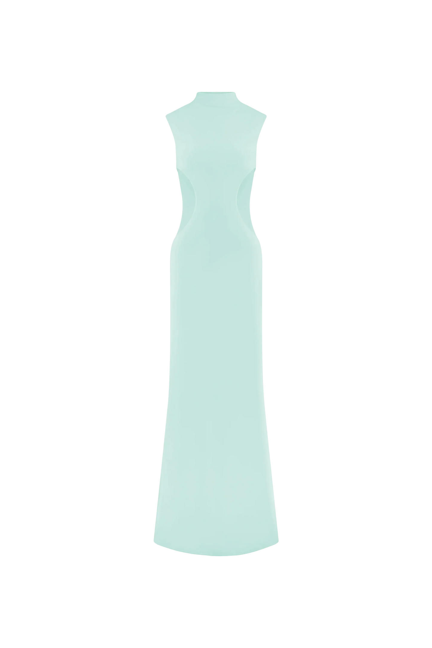 Massie Slinky And Mesh Maxi Dress - Lagoon