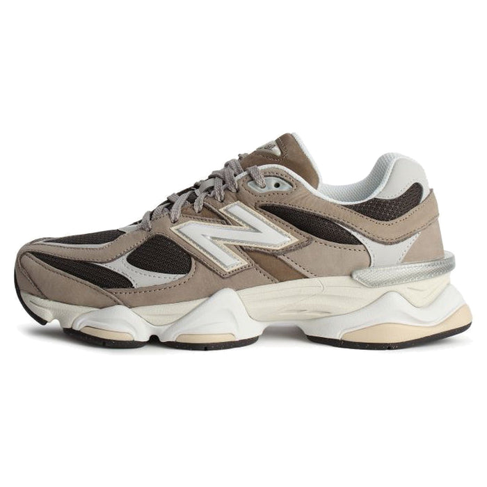 Brown and white sneaker on a white background