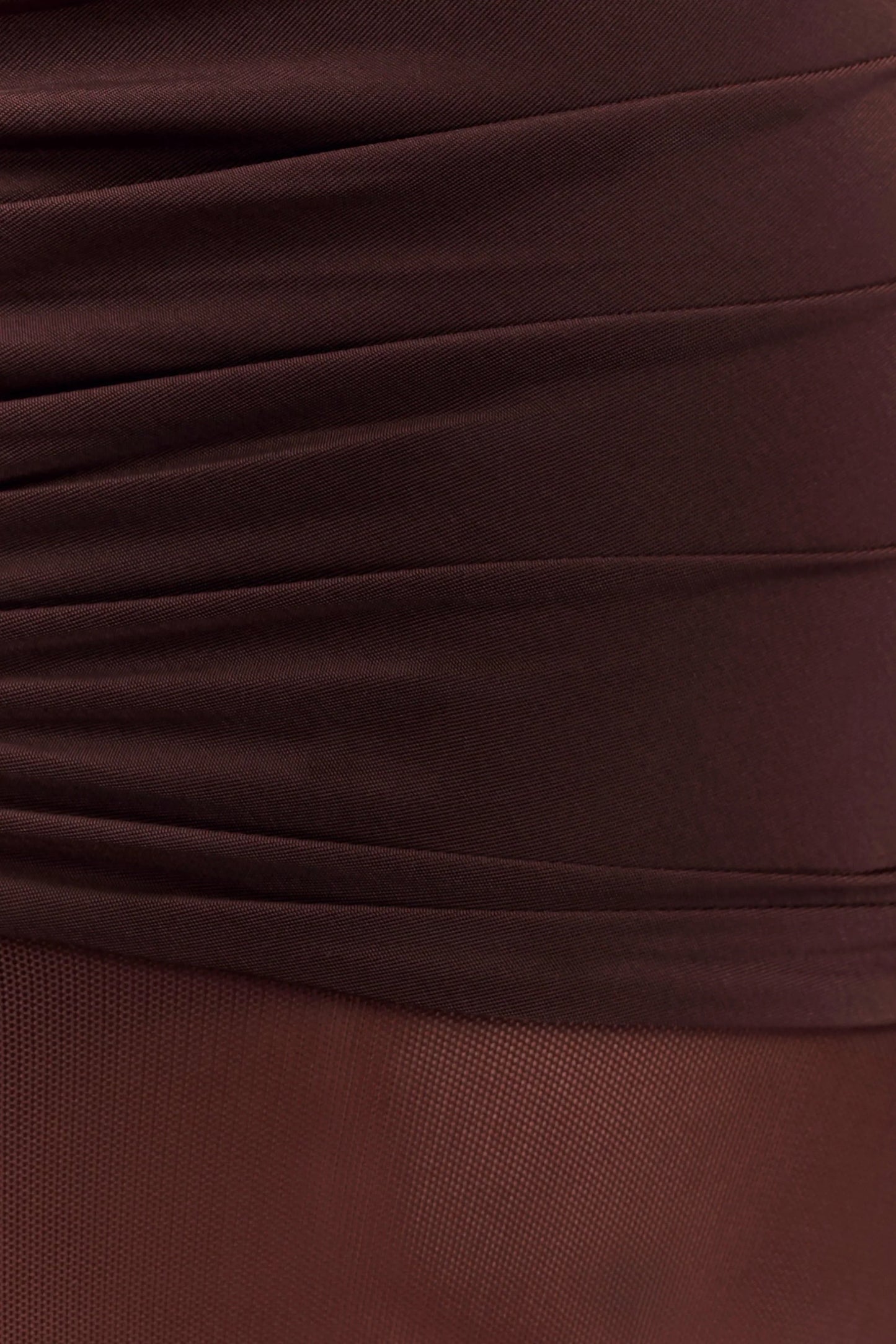 Delaney Slinky And Mesh Maxi Dress - Chocolate