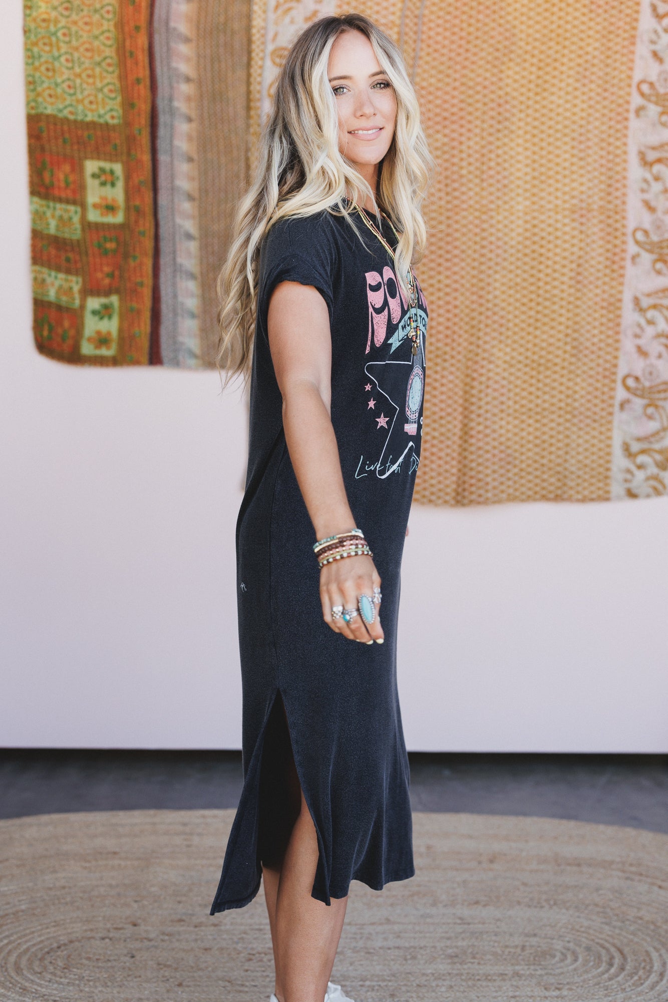 World Tour Tee Dress - Black