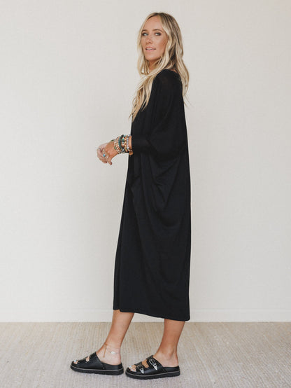Harper Duster Dress  - Black