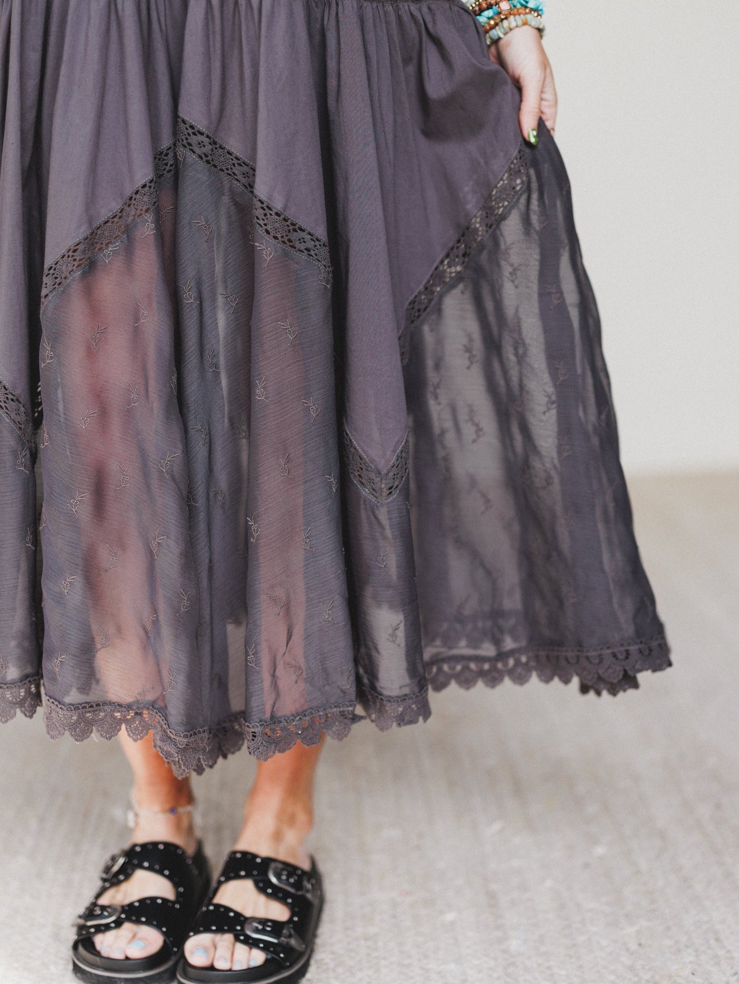 Garden Stroll Overall Dress - Ash