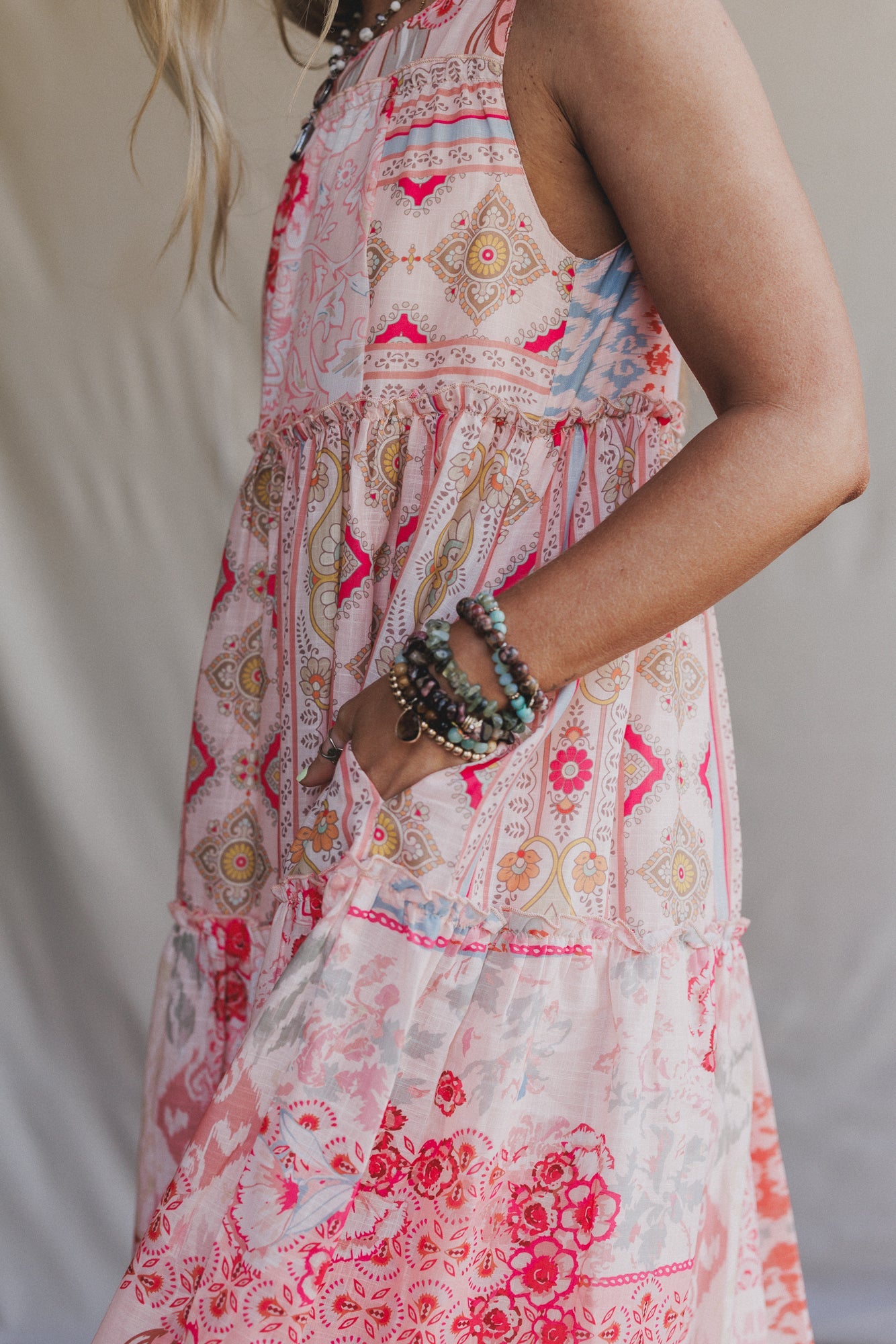 Maris Maxi Dress - Coral