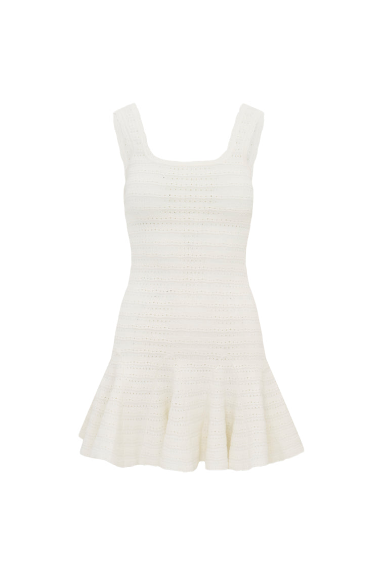 Maryanne Knit Mini Dress - IVORY