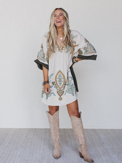 Chateau Chic Babydoll Tunic Dress - Sage