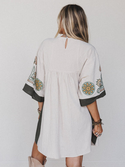 Chateau Chic Babydoll Tunic Dress - Sage
