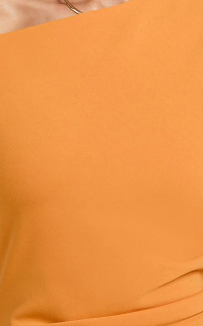 Genie Maxi Dress Off The Shoulder Dress in Orange