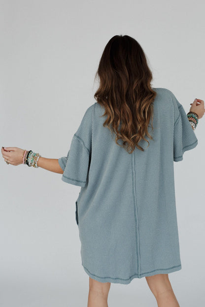 The Nest Soft Touch Tunic Dress - Seafoam