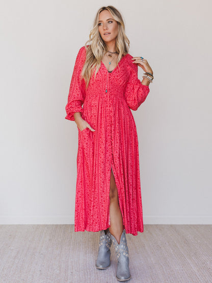 Day Dates Dress - Cherry Tomato