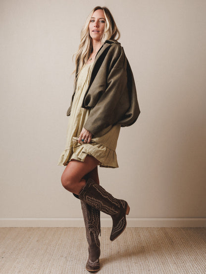 Blossom Dress  - Olive