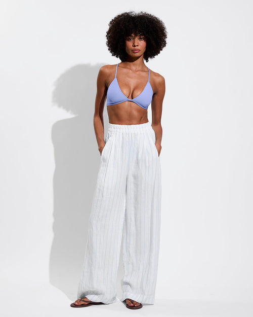 Coastal Pant - Daybreak Stripe: Blue Skies / Coconut
