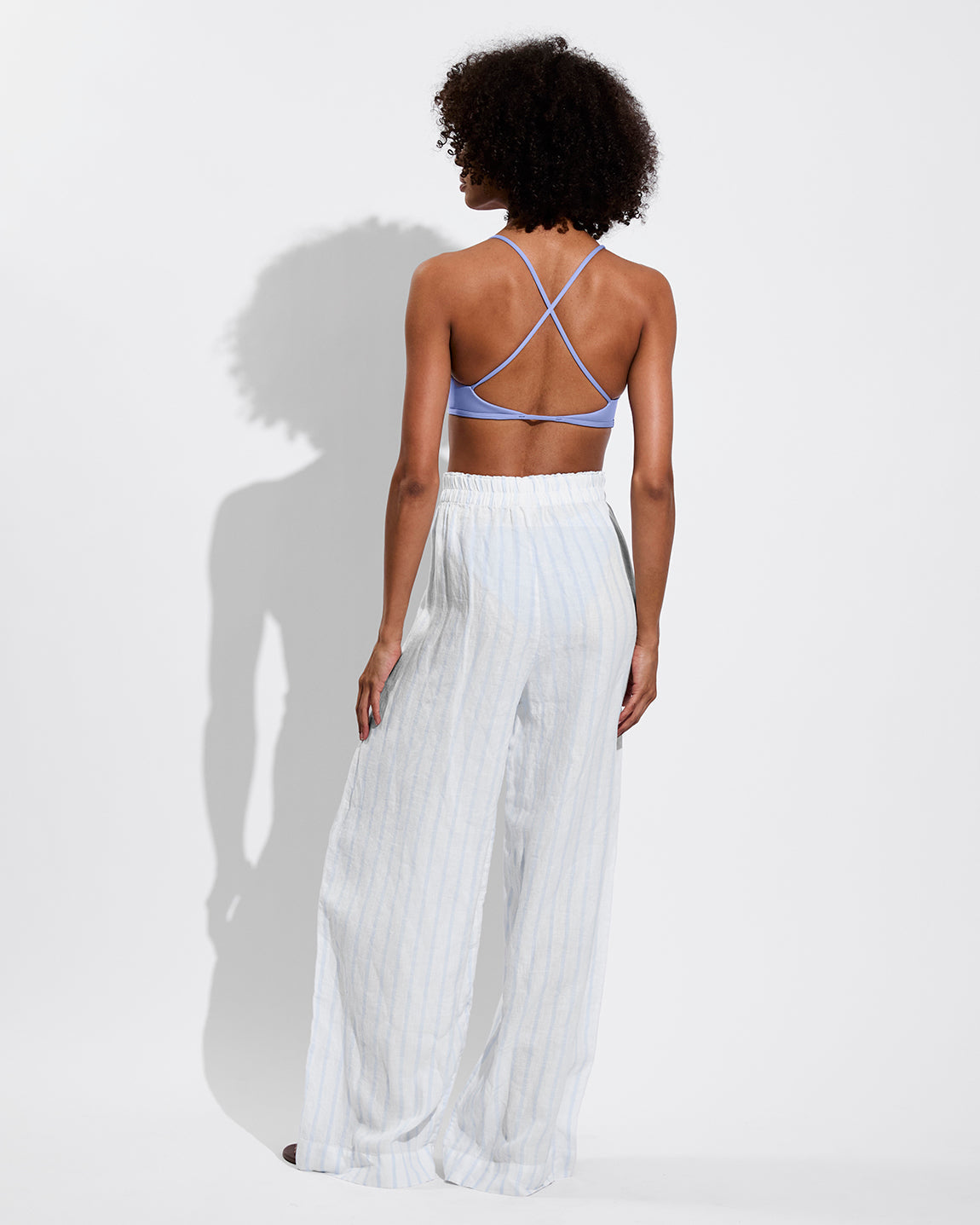 Coastal Pant - Daybreak Stripe: Blue Skies / Coconut