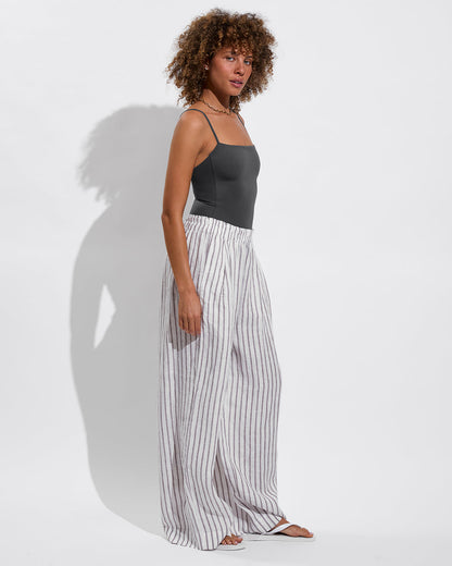 Coastal Pant - Classic Stripe: Stormy / Coconut