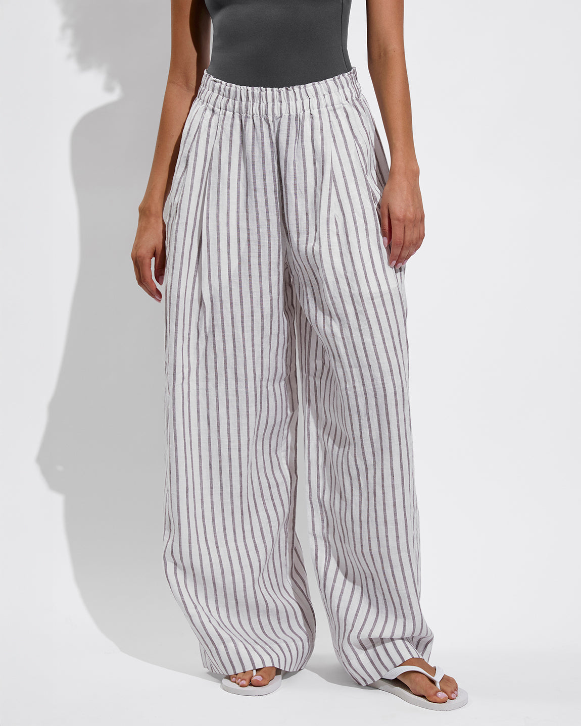 Coastal Pant - Classic Stripe: Stormy / Coconut