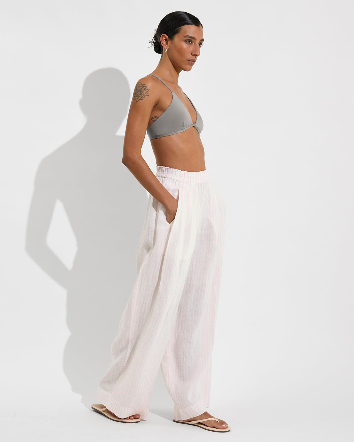 Coastal Pant - Bungalow Stripe: Delight / Coconut