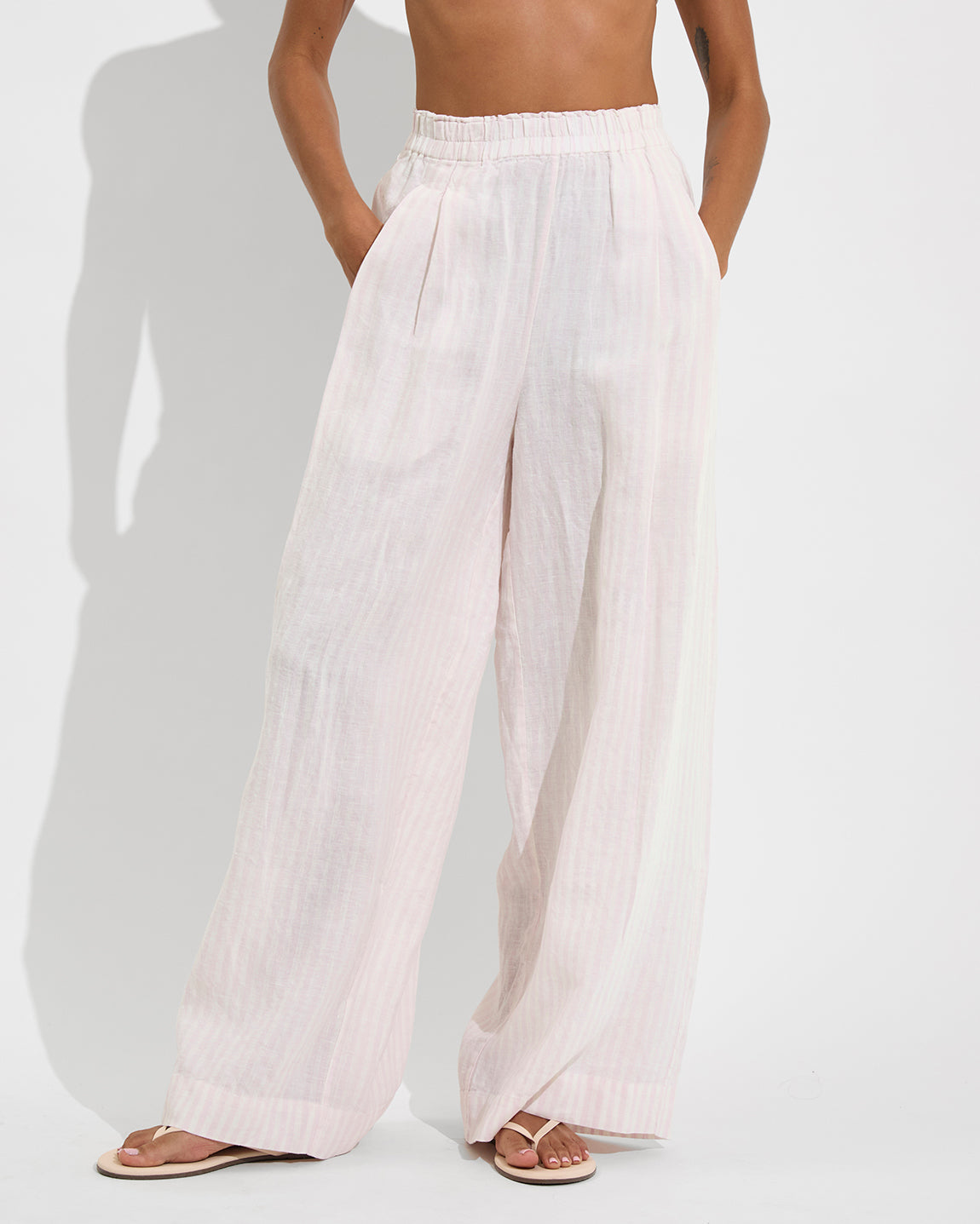 Coastal Pant - Bungalow Stripe: Delight / Coconut